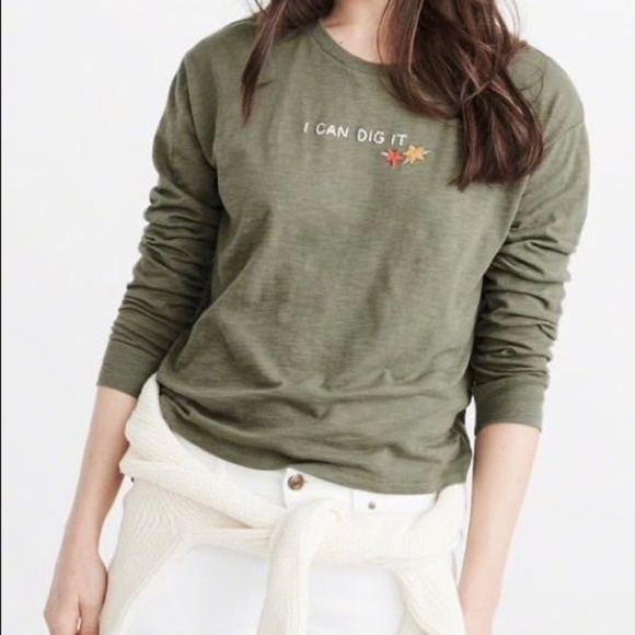 Abercrombie "I Can Dig It" embroidered tee S // 1871 - Picture 1 of 6